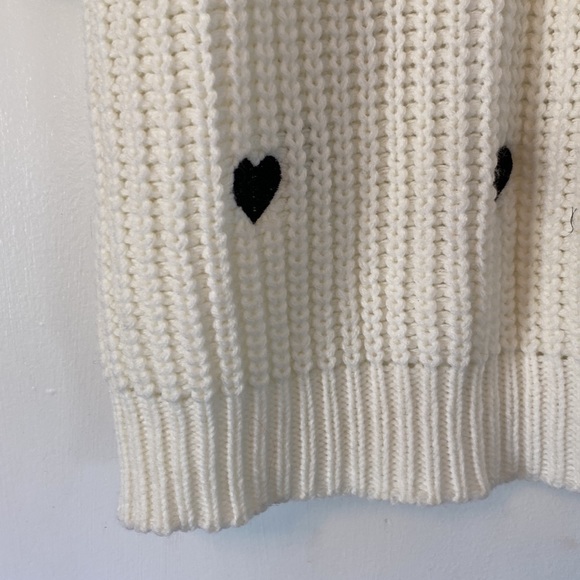 Embroidered knit sweater with hearts - Picture 3 of 4